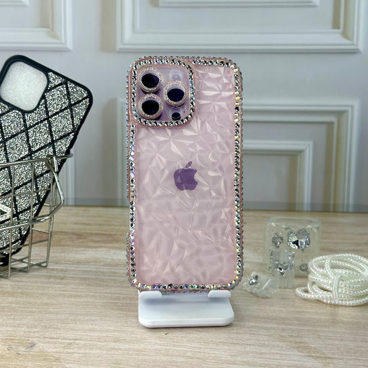 Borde diamante rosa IPH 16 PRO MAX