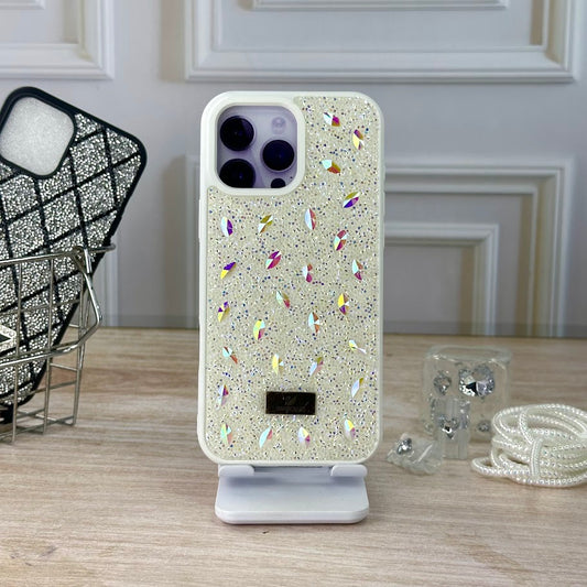 Swarovski perlas blanco IPH 16 PRO MAX
