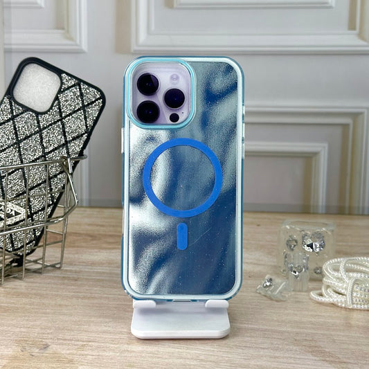 Glitter doble azul IPH 16 PRO MAX