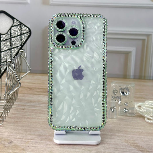 Bordes perlas verde IPH 15 PRO MAX