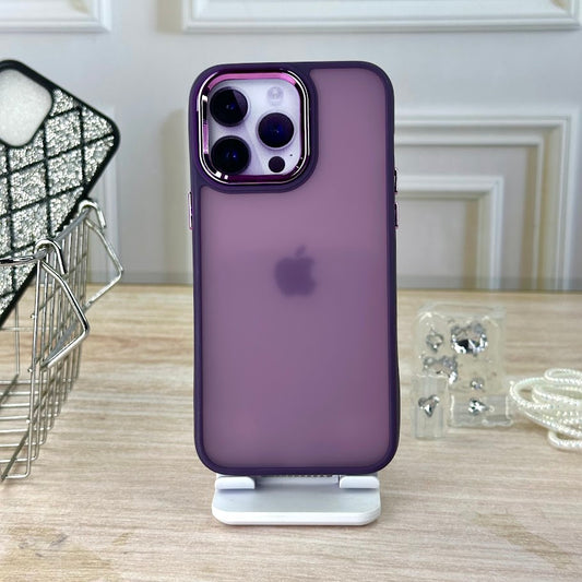 Glitter antichoque morado IPH 15 PRO MAX