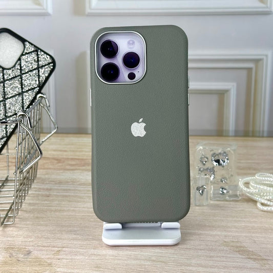 Cuero gris IPH 15 PRO MAX