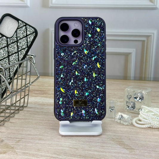 Swarovski morado perlas IPH 15 PRO MAX