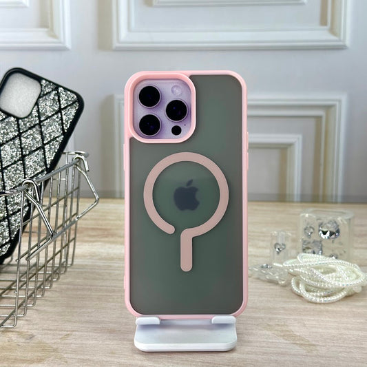 Magsafe humo rosa IPH 14 PRO MAX