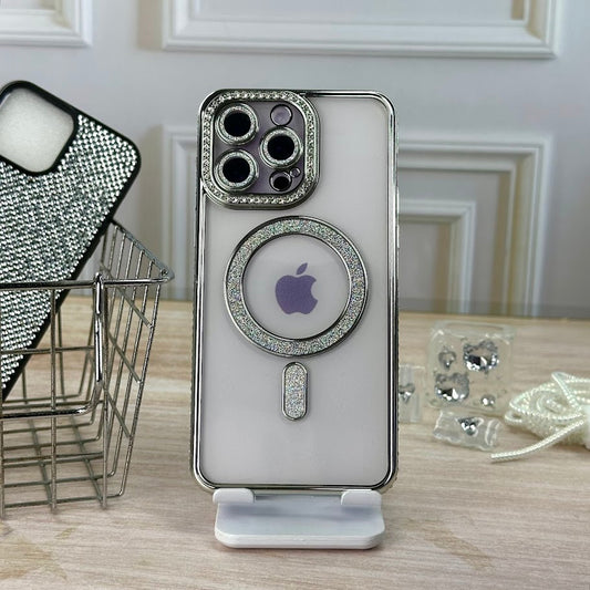 Glitter mags plateado IPH 14 PRO MAX