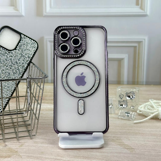 Glitter mags morado IPH 14 PRO MAX