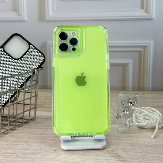 Antichoque verde neon IPH 12 PRO MAX