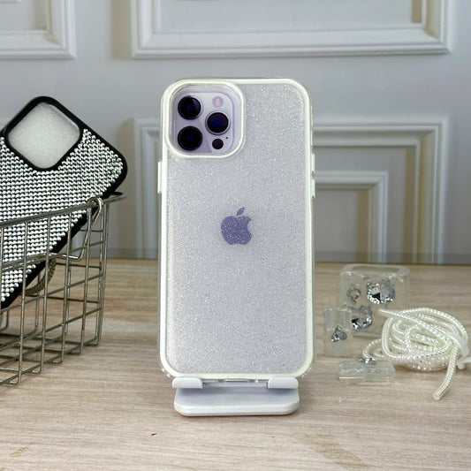 Glitter blanco IPH 12 PRO MAX