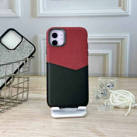 Cuero tejido negro con rojo IPH 11