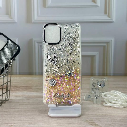 Glitter naranja 3D SM A07