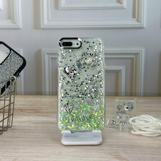 Glitter verde IPH 7/8 PLUS
