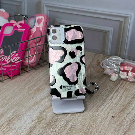Animal print rosa + strap IPH 12/12 PRO