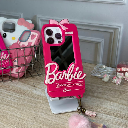 Barbie silicona teléfono iph 14 pro Max