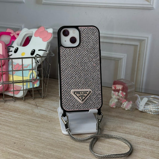 Prada brillante rosa + strap IPH 15