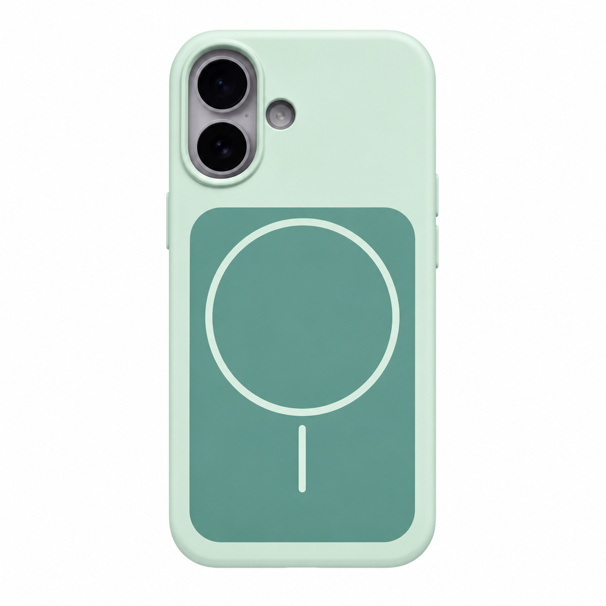 CASE SILICON WALLET VERDE MENTA IPH 16/17