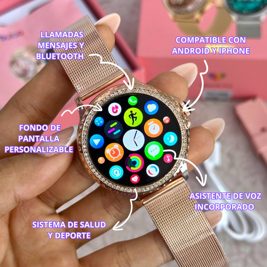 RELOJ INTELGENTE AMOUR + 2 BANDAS