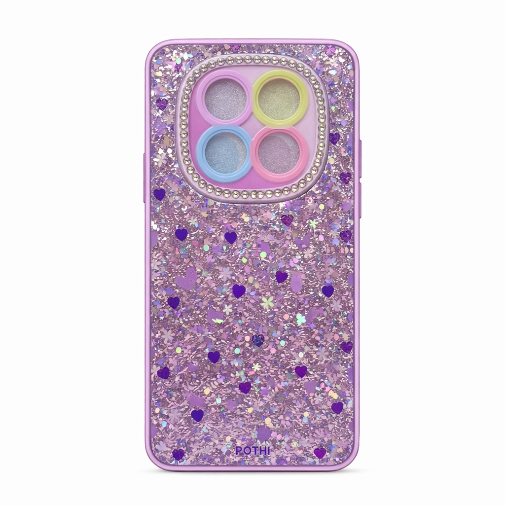 CASE MINI CORAZONES BRILLOS NOTE 15 PRO 4G