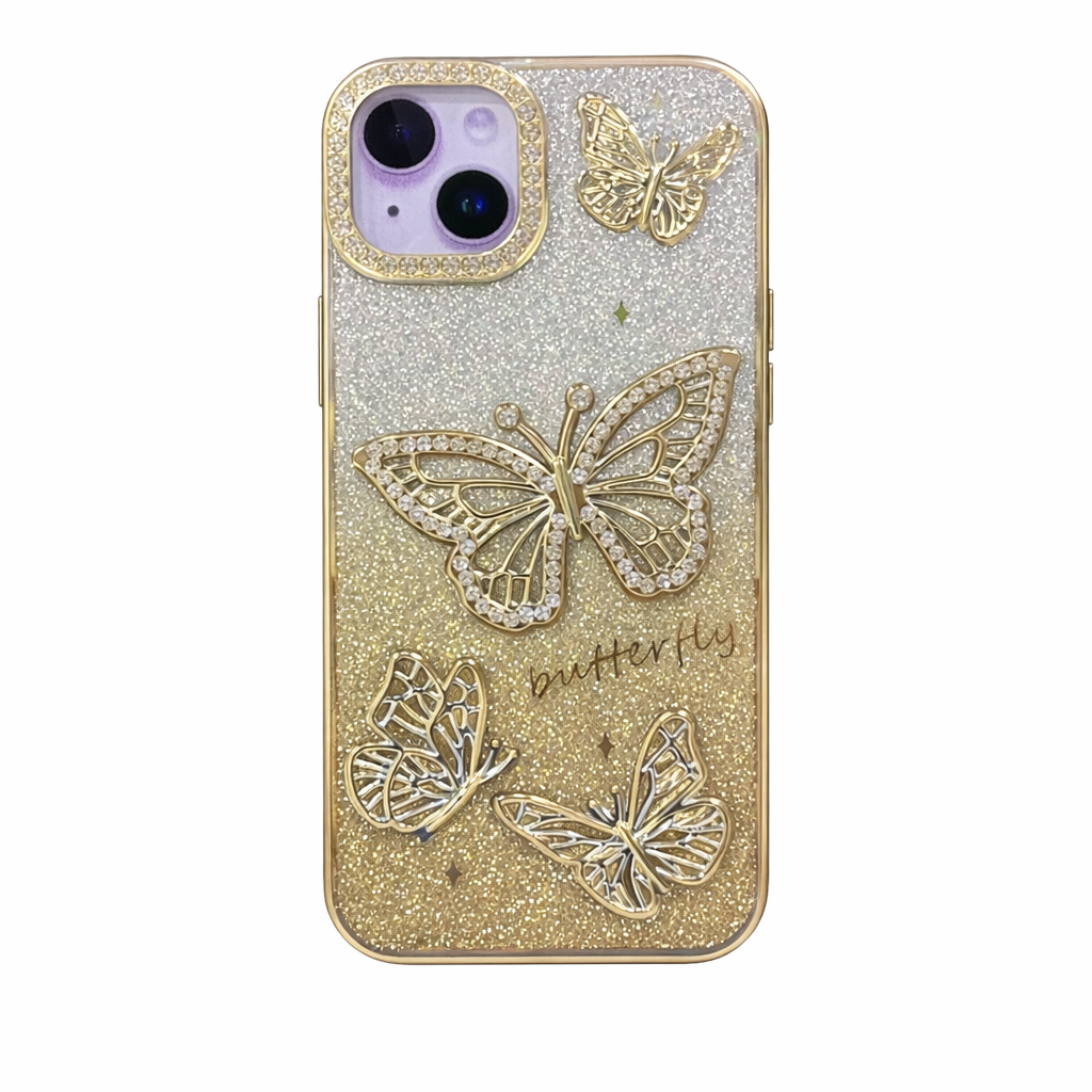 CASE MARIPOSA DORADA IPH 14/15 PLUS