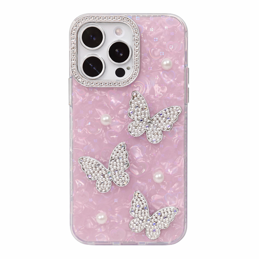 CASE MARIPOSA MARMOL ROSA IPH 15 PRO MAX
