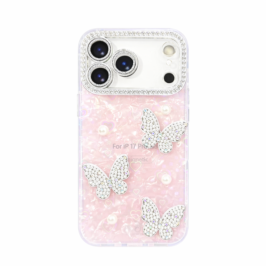 CASE MARIPOSA MARMOL ROSA IPH 17 PRO