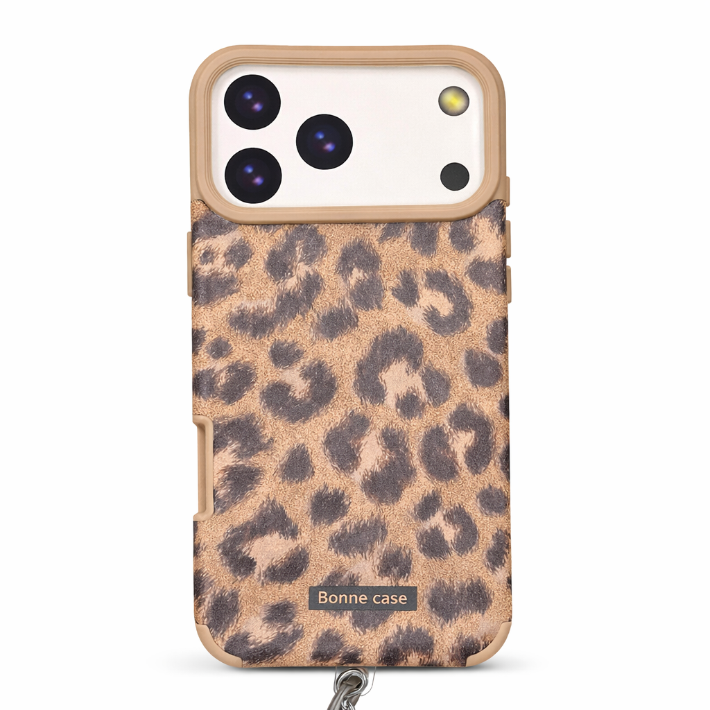 CASE LEOPARDO CON STRAP IPH 17 PRO