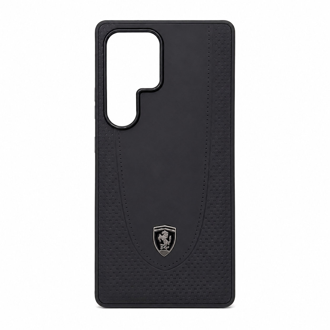 CASE CUERO NEGRO MATE FERRARI SM S25 ULTRA