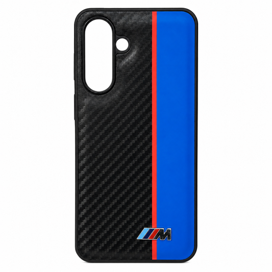 CASE FIBRA Y CUERO AZUL BMW SM A26