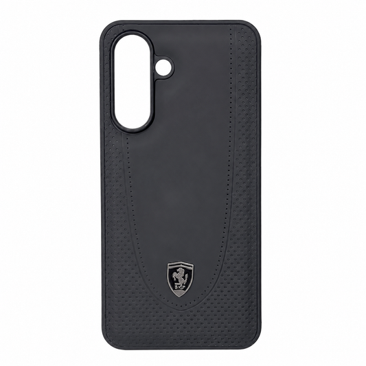CASE CUERO NEGRO MATE FERRARI SM S25 FE