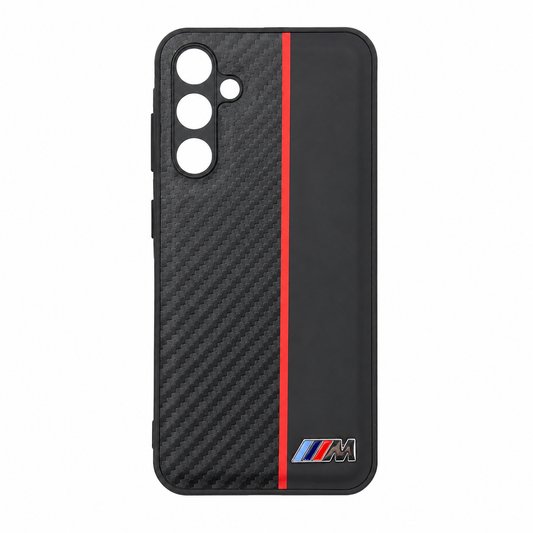 CASE FIBRA Y CUERO NEGRO BMW SM A25