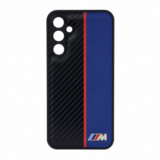 CASE FIBRA Y CUERO AZUL BMW SM A25
