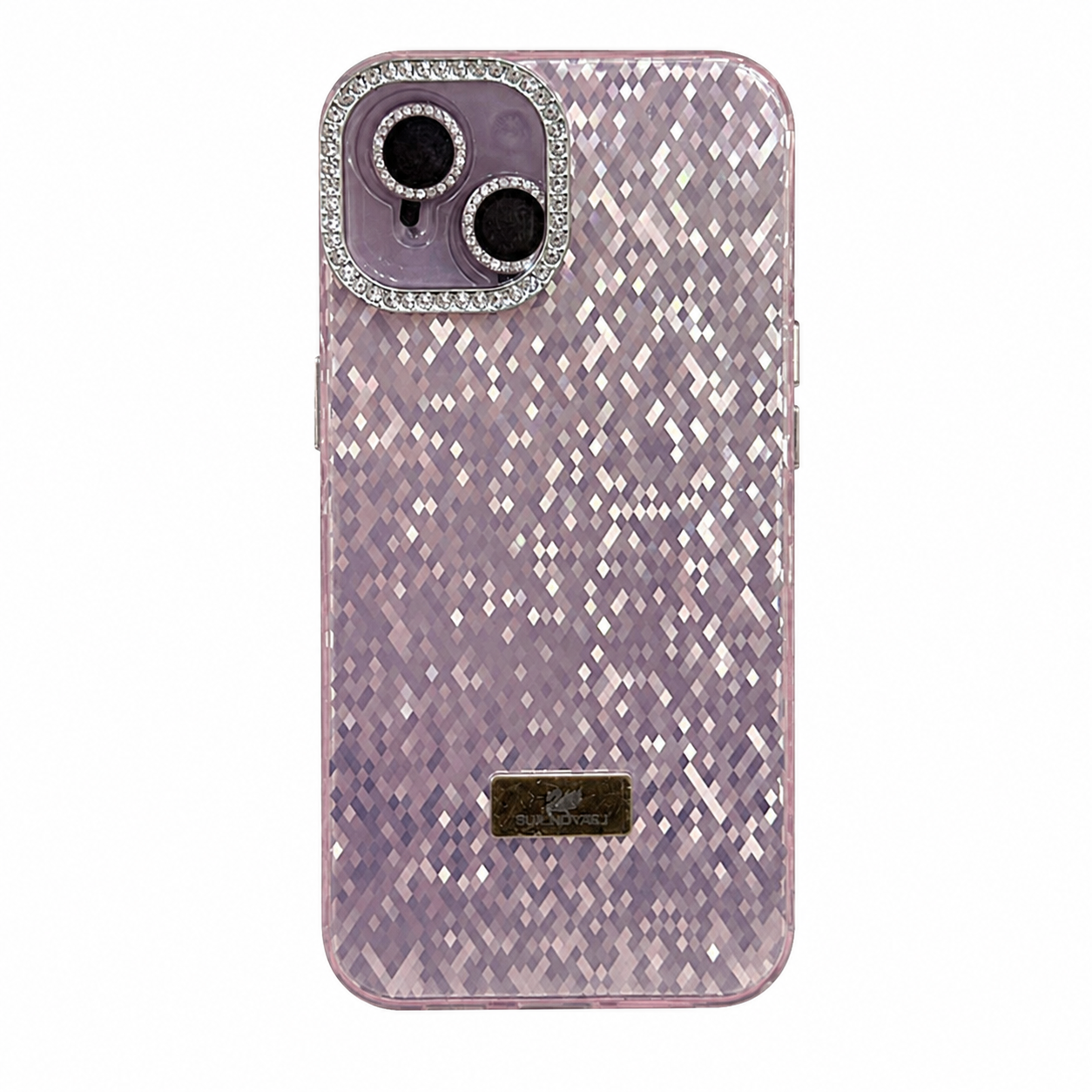 CASE COMBO DESTELLOS CON AROS ROSA IPH 13/14