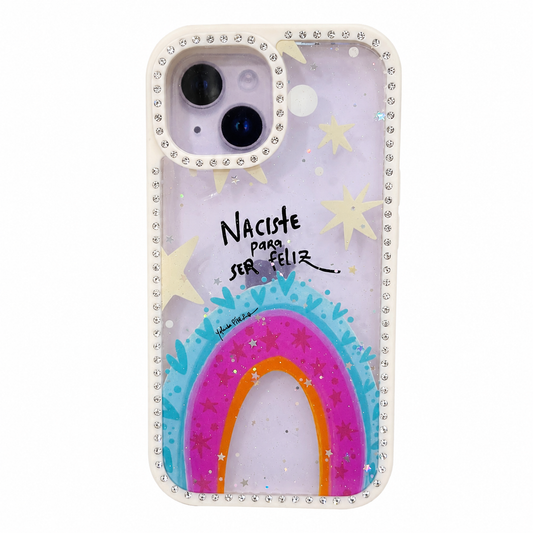 CASE DIAMOND DOBLE ARCOIRIS IPH 13/14/15