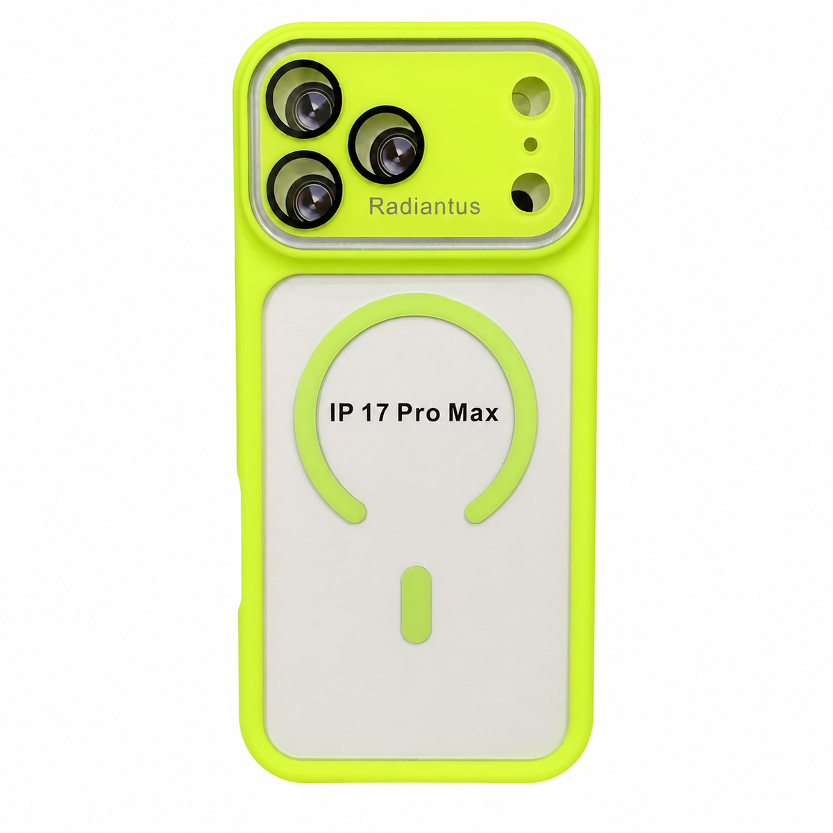 CASE VERDE NEON MGS P CAMARA IPH 17 PRO MAX