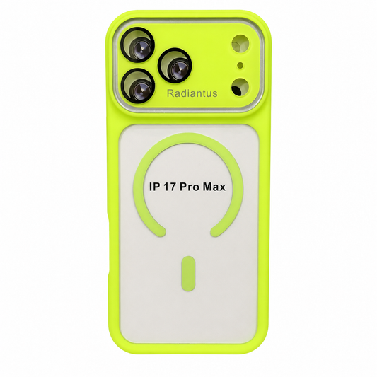 CASE VERDE NEON MGS P CAMARA IPH 17 PRO MAX