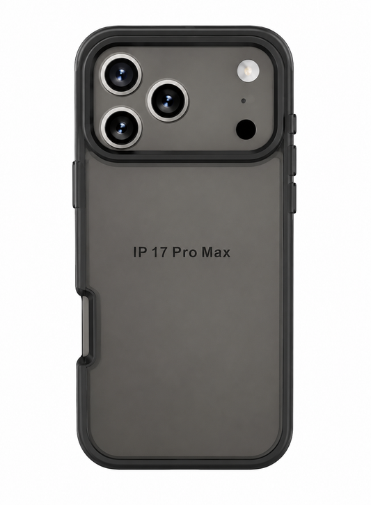 CASE 360 ANTIGOLPES NEGRO HUMO IPH 17 PRO MAX