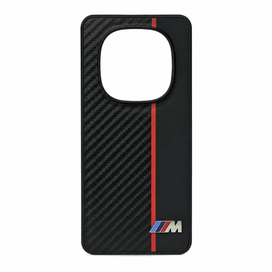 CASE FIBRA Y CUERO NEGRO RM NOTE 14 PRO 5G