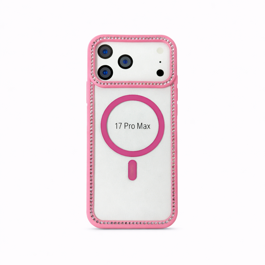 B diamante fucsia IPH 17 PRO MAX
