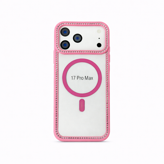 B diamante fucsia IPH 17 PRO MAX