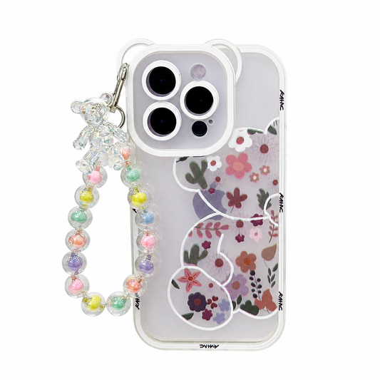 oso blanco + llavero iph 14 pro