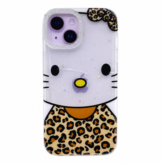 CASE H KITTY ANIMAL PRINK MAS AROS IPH 13/14/15