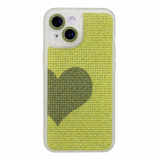 CASE MEDIO CORA BRILLOS VERDE IPH 13/14/15