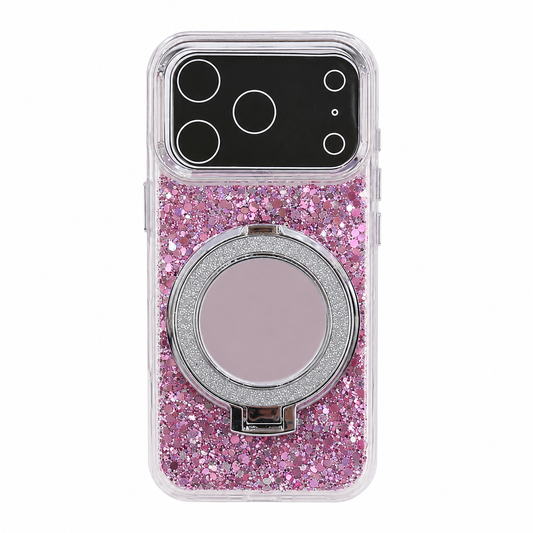 CASE ESPEJO CON SOPORTE ROSA IPH 17 PRO