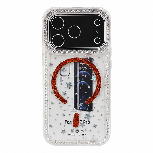 CASE MGS ROJO BRILLOS IPH 17 PRO