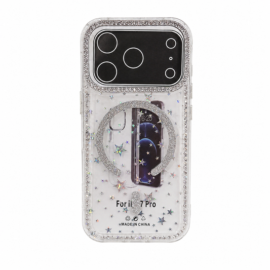 CASE MGS PLATA BRILLOS IPH 17 PRO