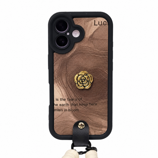 CASE ANTICHOQUE ROSA NEGRO CON STRAP IPH 16