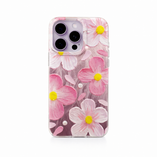 Flores rosa metal IPH 13 PRO