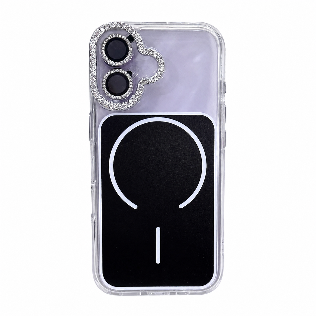 CASE BORDE BRILLOS NEGRO MGS MAS AROS IPH 16/17