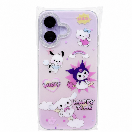 CASE KUROMI HAPPY TIME MAS AROS IPH 16/IPH 17