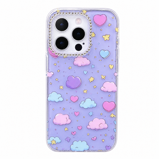 CASE NUBES BRILLOS IPH 14 PRO