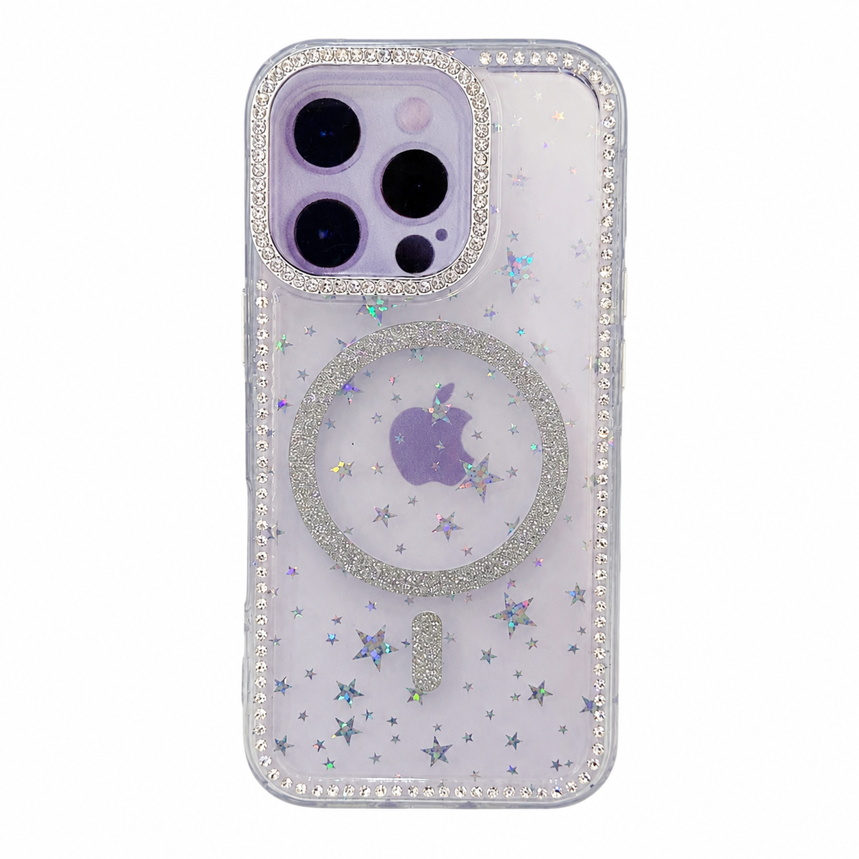 CASE MGS GLITTER PLATA IPH 16 PRO